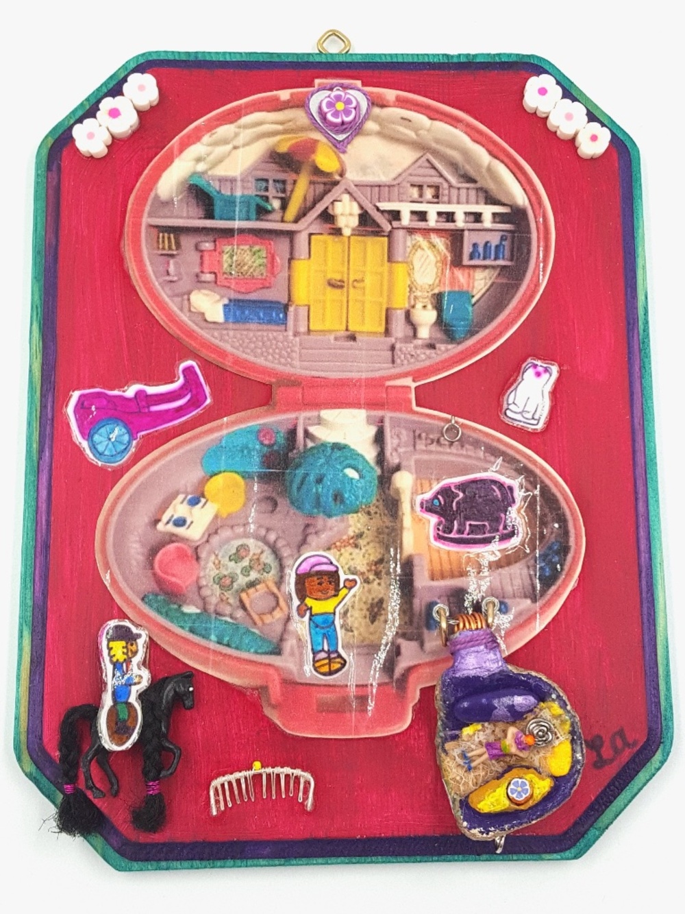 1995 Polly Pocket Palomino Pony Wooden Canvas Art by Lauren Jay Designs